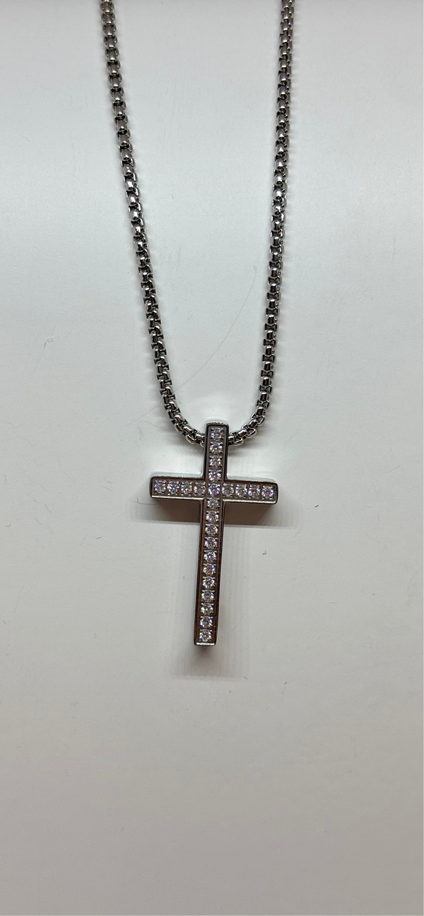 Collana croce zirconi