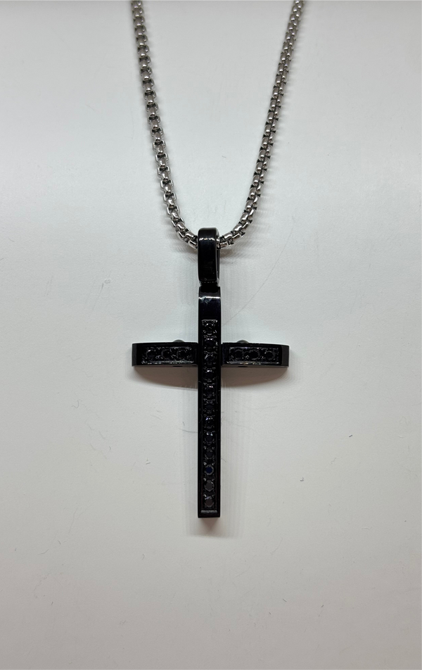 Collana croce noir