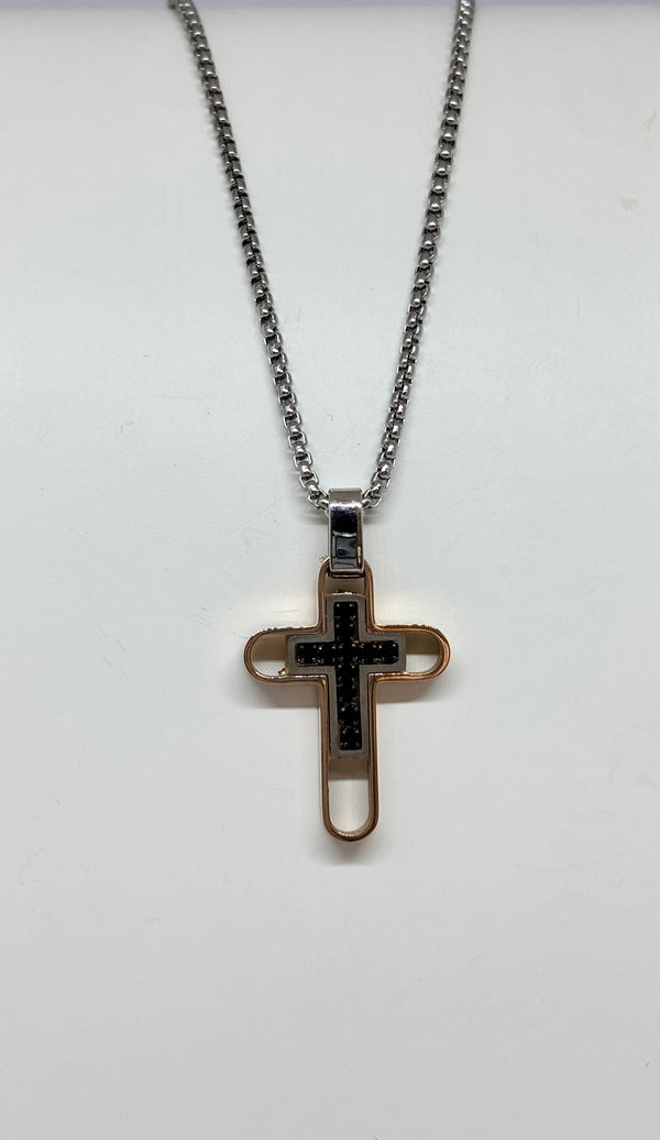 Collana doppia croce