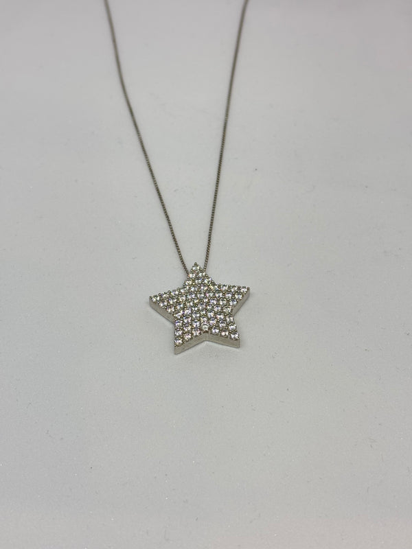 Collana stella pavè