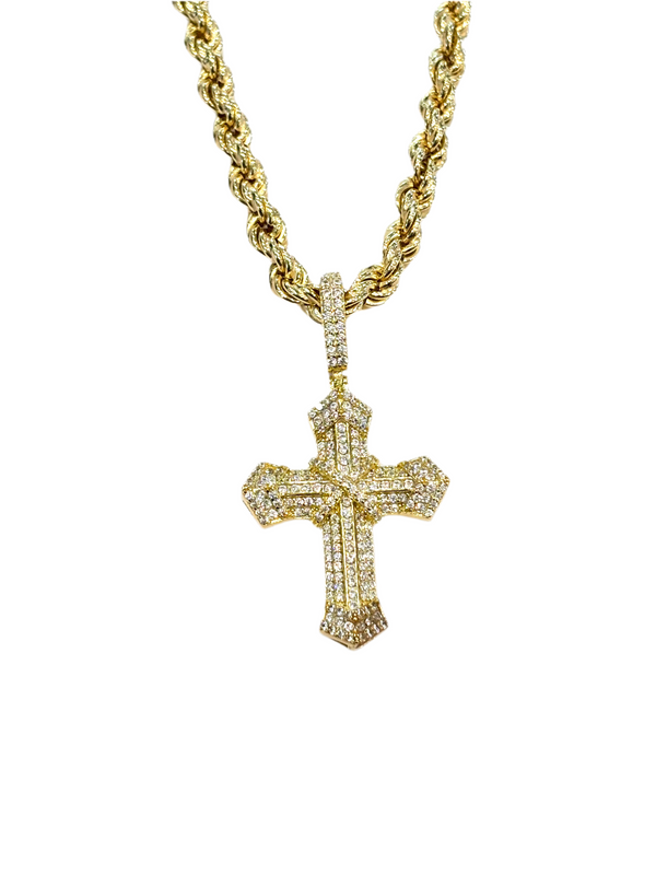 Collana fune con croce